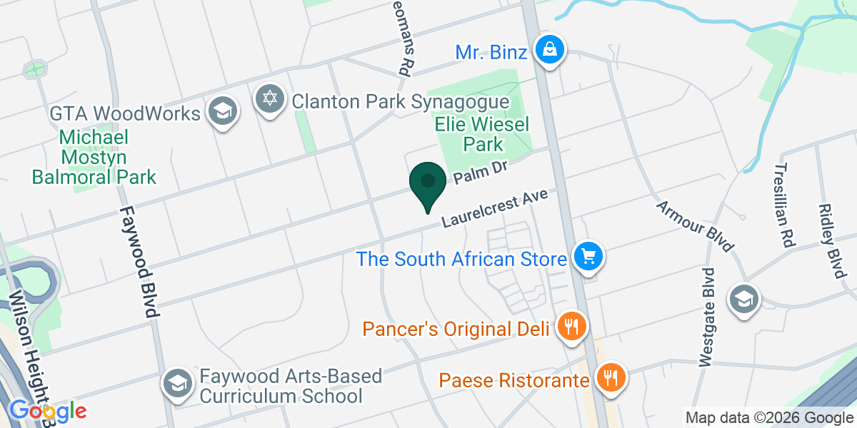 Map showing the office of Chaim Shainhouse