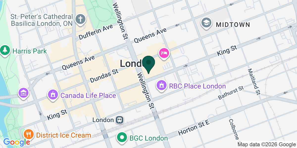 Map showing the office of Isaac Paonessa