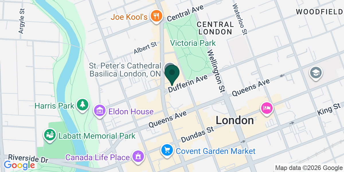 Map showing the office of Michael Loebach