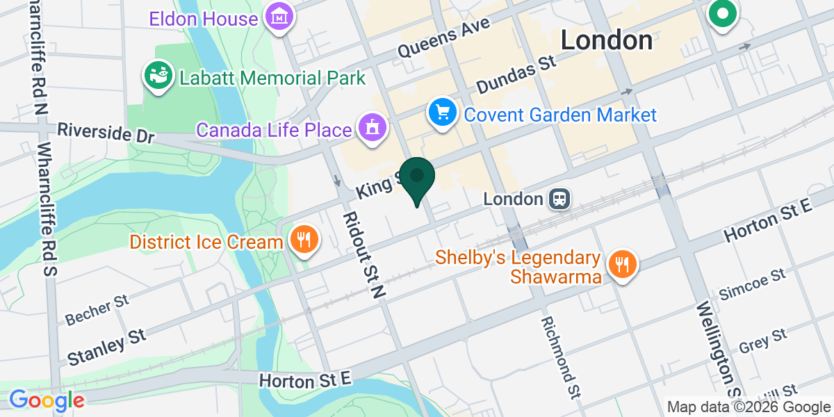 Map showing the office of Natalie Brezden