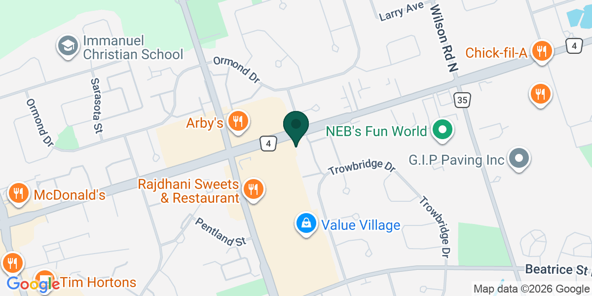 Map showing the office of Drew Samuels