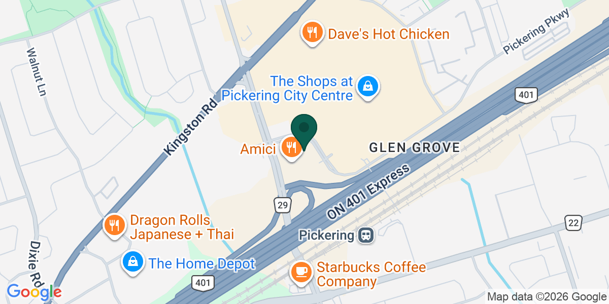 Map showing the office of Elizabeth Evans