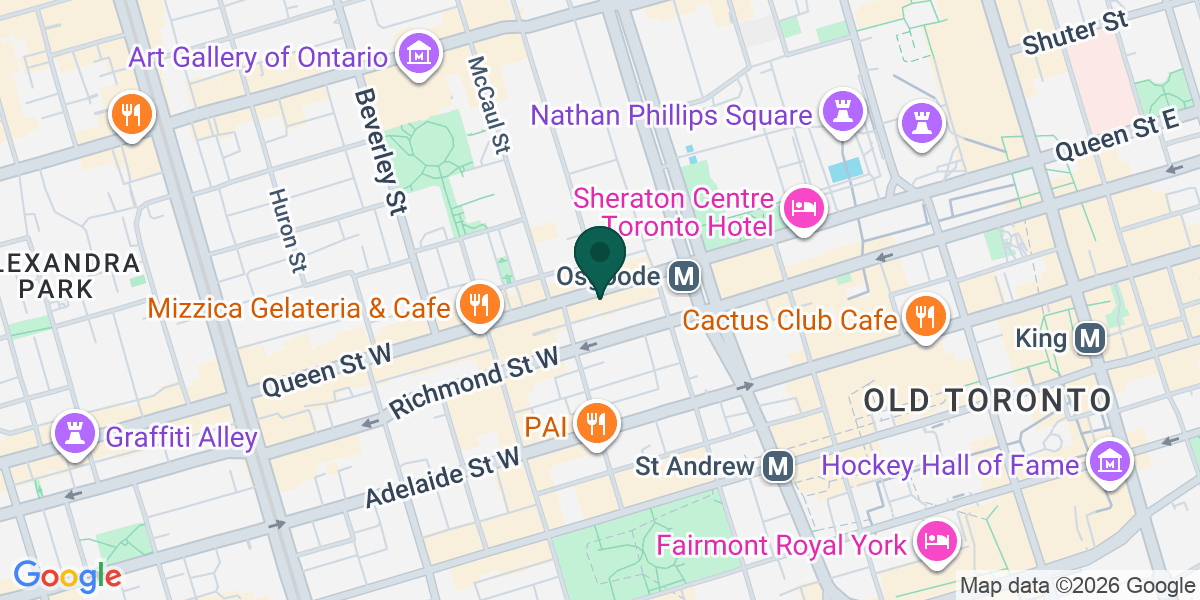 Map showing the office of Amanda Erin Taerk